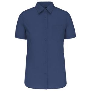 Kariban K548 - JUDITH - LADIES' SHORT SLEEVE EASY CARE POLYCOTTON POPLIN SHIRT Deep Blue