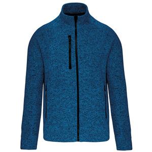 Kariban K9106 - Men's full zip heather jacket Light Royal Blue Melange