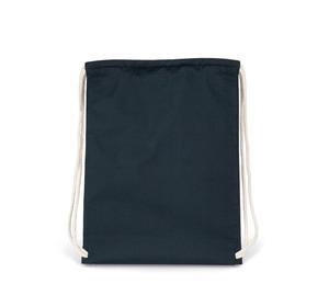 Kimood KI0139 - Organic cotton backpack with drawstring carry handles Navy Blue