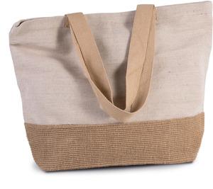 Kimood KI0258 - RUSTIC JUCO HOLD-ALL SHOPPER BAG Rustic Natural / Natural