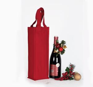 Kimood KI0269 - Cotton canvas bottle bag Cherry Red