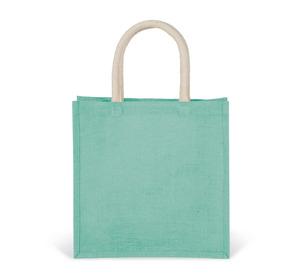 Kimood KI0274 - Jute canvas tote - large Ice Mint