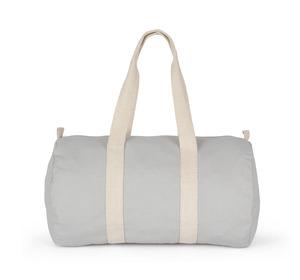 Kimood KI0632 - Cotton canvas hold-all bag Snow Grey / Natural
