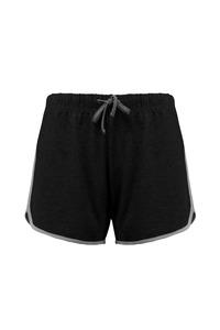 Proact PA1021 - Ladies' sports shorts Black/ Grey Heather