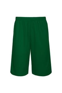 ProAct PA162 - UNISEX REVERSIBLE BASKETBALL SHORTS Dark Kelly Green / White