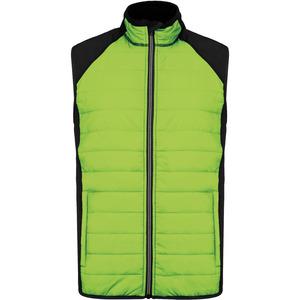 Proact PA235 - Dual-fabric sleeveless sports jacket Lime / Black