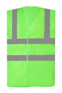 Yoko YHVW120 - Hi-Vis Recycled Open Mesh Waistcoat Lime