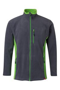 Velilla 201504 - TWO-TONE FLEECE JACKET GREY/LIME GREEN