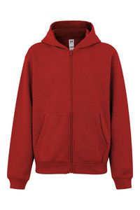 Mukua SF270K - KIDS ZIPPED HOOD SWEATSHIRT Red